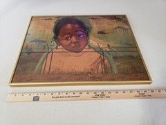 Original Framed Photograph Portrait Street Art by Geof Gould Vestal NY 20″x16″