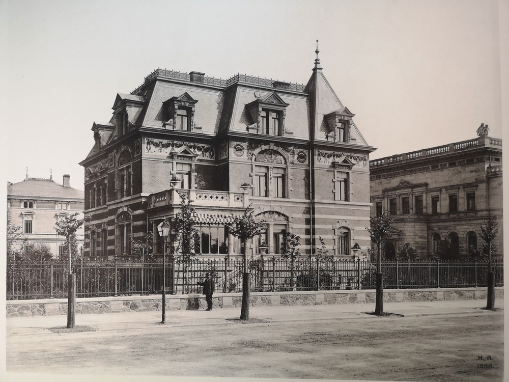 Large Phototype 1889. Leipzig. Sebastian Bach Street 44. Hermann Oskar Reversewar