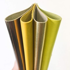 Genuine Leather Scraps for Earrings- 4 Yellow Sheets of Leather for Crafts, E…