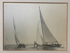 Original NORMAN FORTIER Sailboat YACHT RACING Sailors & Sailing SIGNED Photo