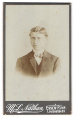 Photograph M. L. Nathan, Essen/Ruhr, Lindenallee 93, Joh. Breigen with serious