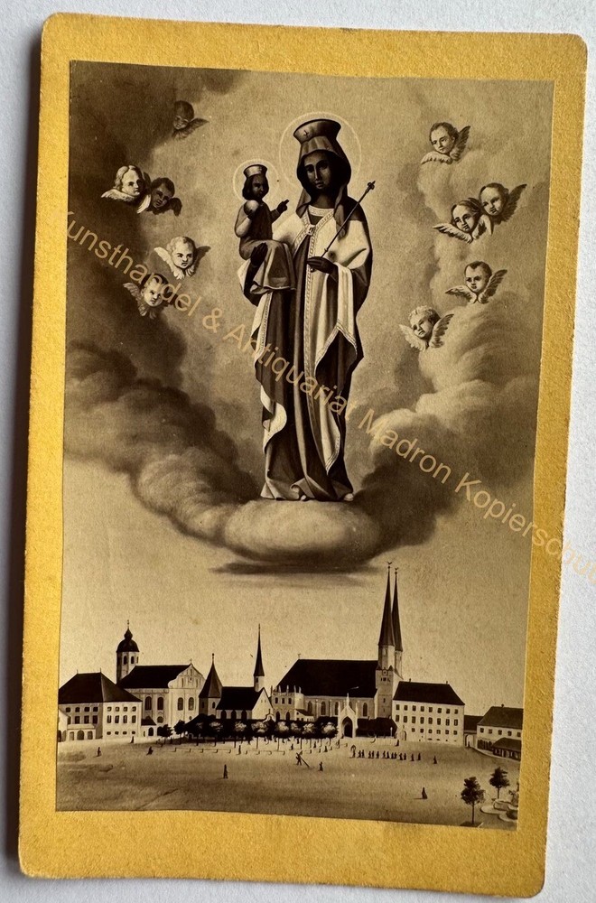orig. CDV photo photograph lithograph around 1870 Altötting