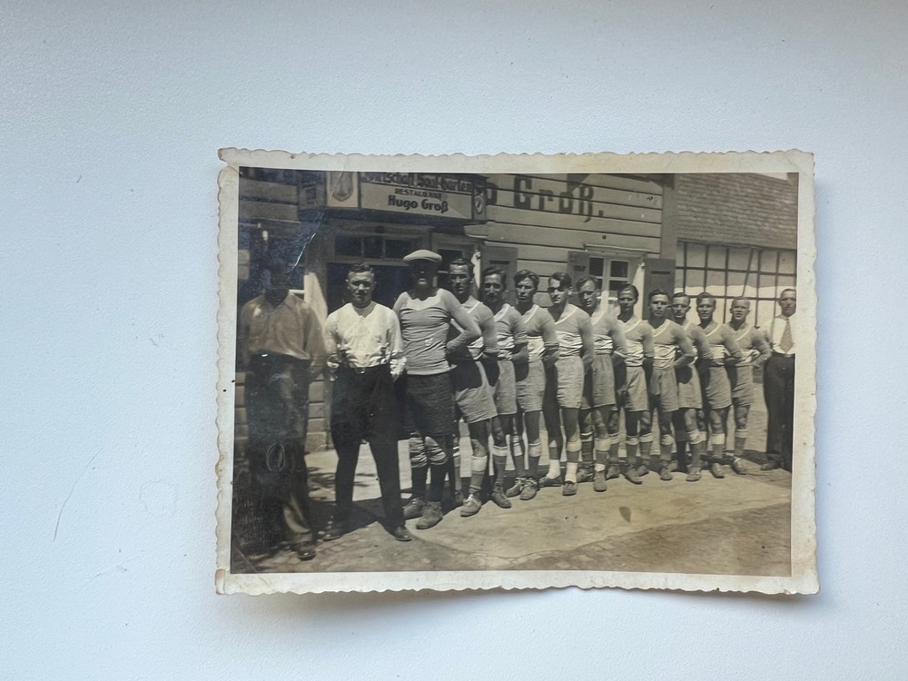 Photo F 7 Football Team Photo Circa 1930s Approx 9x12cm