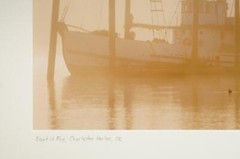 Tom Adams Photography Boat in Fog Charleston Oregon Matted Photo Art 8 x 10