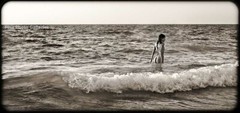 KELLY WILLIAM WRIGHT Original Panoramic Female Nude Surf Beach Butt Wave Photo