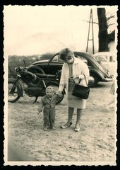 Oldtimer Auto und Motorrad – 1950er 1960er – KFZ PKW – Foto 7x10cm