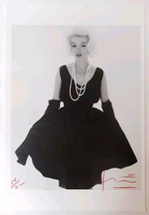 Bert Stern – Marilyn Monroe – in black dress with pearls – limited & signed