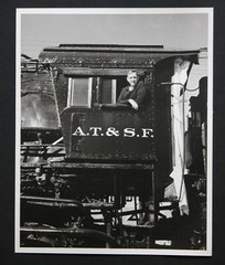 Santa Fe ST&SF Steam Locomotive Engine Photograph Vtg 50s Railway Railroad