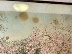 Antique Wallace Nutting Signed Hand Colored Photo Honeymoon Cottage Framed Art