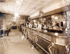 1930s NYC 8th Ave 28 street Original OOAK Sepia Photo Heavy linen paper T4H