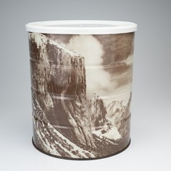 Vtg 1969 Ansel Adams Winter Morning Yosemite Valley Hills Bros Tin Coffee Can