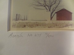 Bill Coleman Signed Amish #275 Matted Photograph – 24″L x 10.5″W