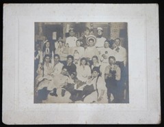 Vtg c.1890s B&W Photograph Teenager BABY COSTUME PARTY DRESS UP Pajama Party