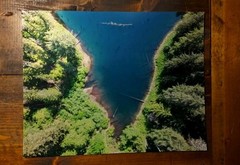 Spider Lake/Aerial View / Metallic Ink Print #1