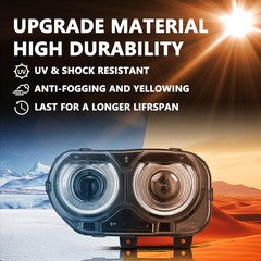 Halogen Type Headlight Assembly Compatible with 15-22 Dodge Challenger Projector