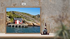 Tiny House By the Sea, High Resolution Image, Many Formats, TV Art
