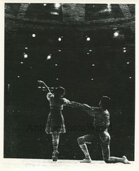 Ballet dancers on stage vintage abstract photo