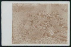 12x Real Photo Postcard Portrait People Groups in Forest and Nature 1910-1920s