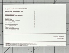Benjamin Donaldson: Mouth Of The Hudson 2004 Art Announcement Card