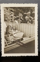 Photo Portrait Housewife Mother Gardening Enamel Bowl Tomato Plant Furniture