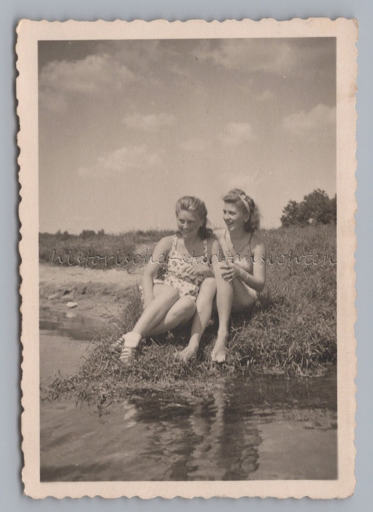 ‘In Turawa in June 1941 with Hanne’ Opole Silesia Poland – Old Photo 1940s