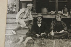 Men Women Dogs House Porch 6.5×9.5″ B&W Photo Print Hats Fashion by Uphen LI NY