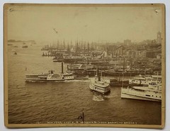 Antique John S Johnston ‘NEW YORK East River from BROOKLYN BRIDGE’ Photograph
