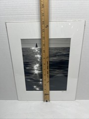 Sailboat & Sunlight Reflection Photo 8×10 Matted By William Hogan Title DIAMONDS