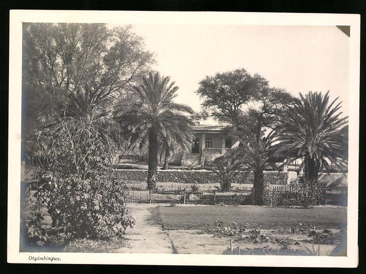 Photograph Otjimbingwe / German South West Africa DSWA, villa with gardens