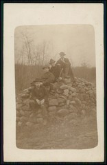 12x Real Photo Postcard Portrait People Groups in Forest and Nature 1910-1920s