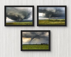 4x6in Set of 3 tornado photography prints weather pictures nature photo collage