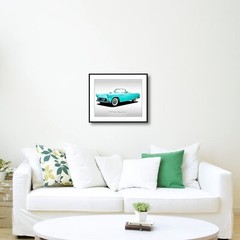 Classic Cars – 1955 Ford Thunderbird – Thunderbird Blue – Print