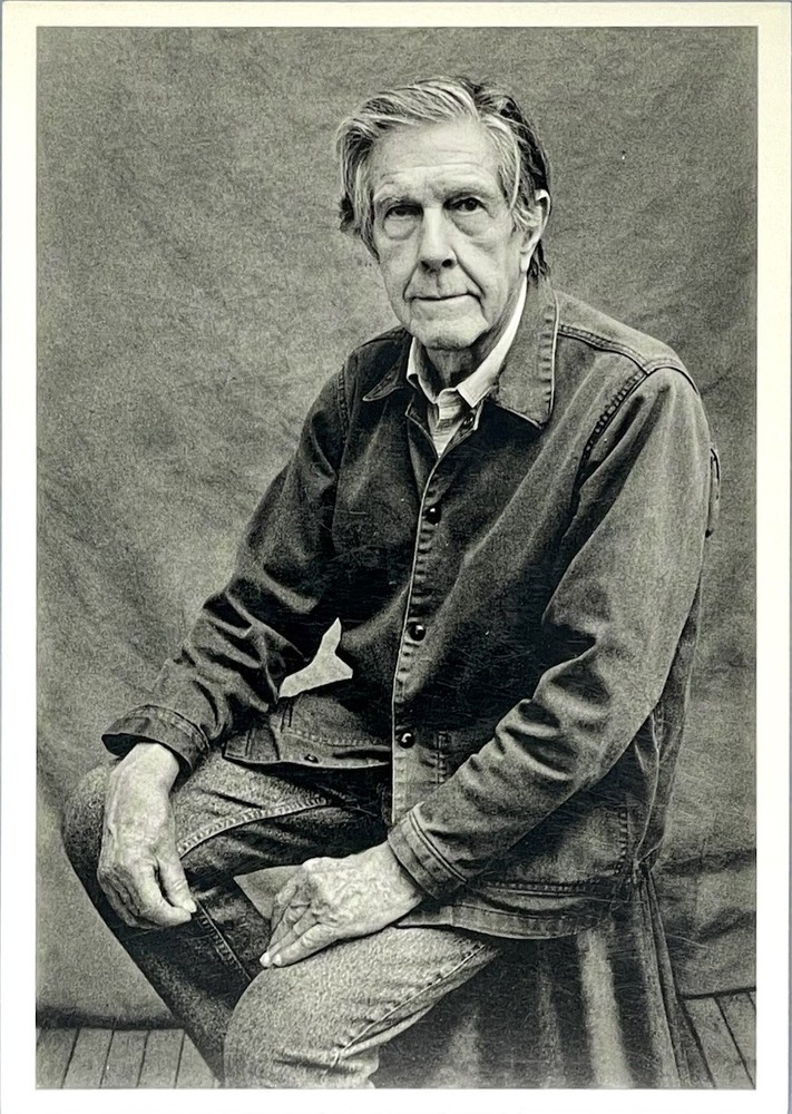 John Cage Art Print Card Photo By Marion Ettinger 1991 Fotofolio 4.25”x6”