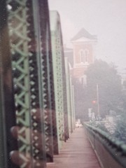 Framed Set Of 2 Images Of Owego New York Bridge In 2 Different Seasons