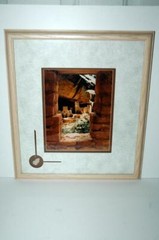 Anasazi Pueblo Cliff Dwelling Signed Photograph C1970 10×8″ Framed 18×16″