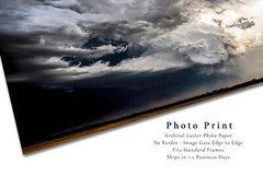 Thunderstorm Photography Print – Picture of Storm Clouds Over Plains in Oklahoma