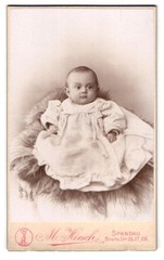 Photograph M. Hirsch, Spandau, Breite Straße 26-28, blissful goods in baptism dress