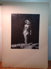 Marion Wilds Topless Standing on Rocks in Cave opening 8″ x 10″ Mounted JRRTS