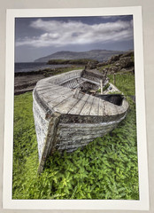 Last Resting Place Rustic Boat Coast Scene 16″ by 11″