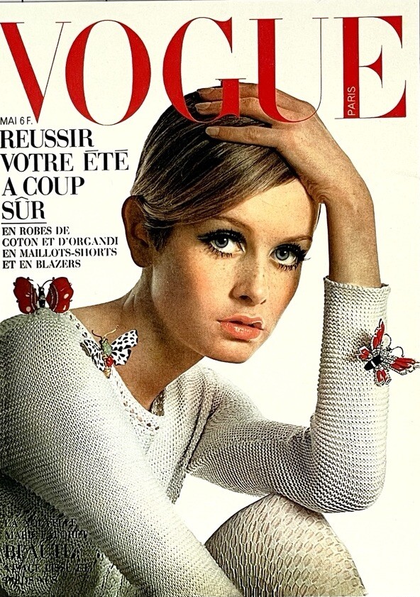 VOGUE Paris Twiggy Cover Photo Print Card 5×7 – Henry Clarke