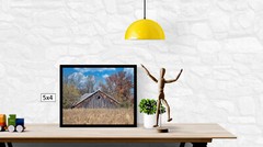 Wooden Barn With Corn Field, High Resolution Image, Many Formats, TV Art