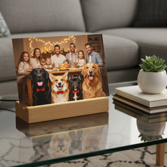 Personalized Photo Night Light Plaque, Couple Photo Lamp, Custom Led Night