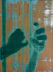 Fine Art Digital Photo Abstraction 34 X 42 Giclee Signed Monoprint HARPIST Hands