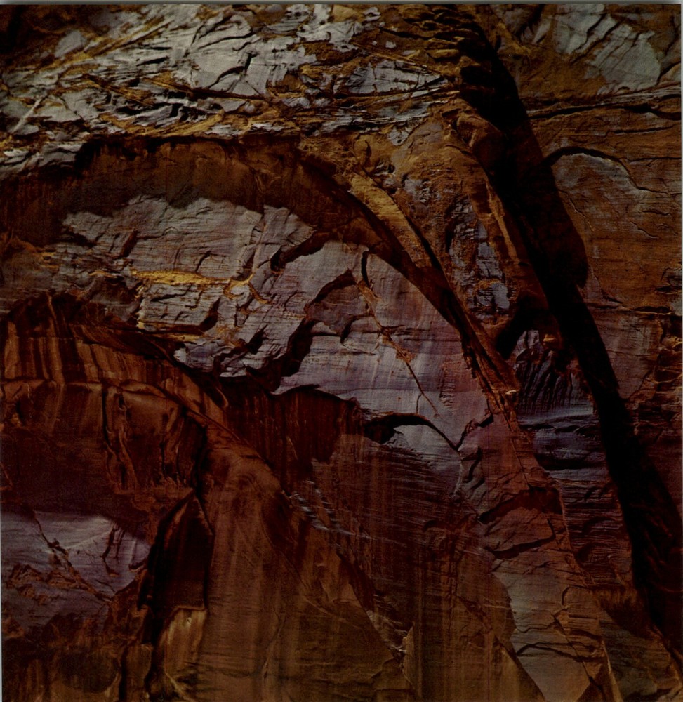 1962 Eliot Porter Glen Canyon Forming Arch Cliff Wall Detail Art Photo Gravure