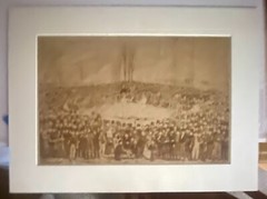 Original Albumen Photograph of a Print of J Heehan & T Sayers 1860 Boxing Match