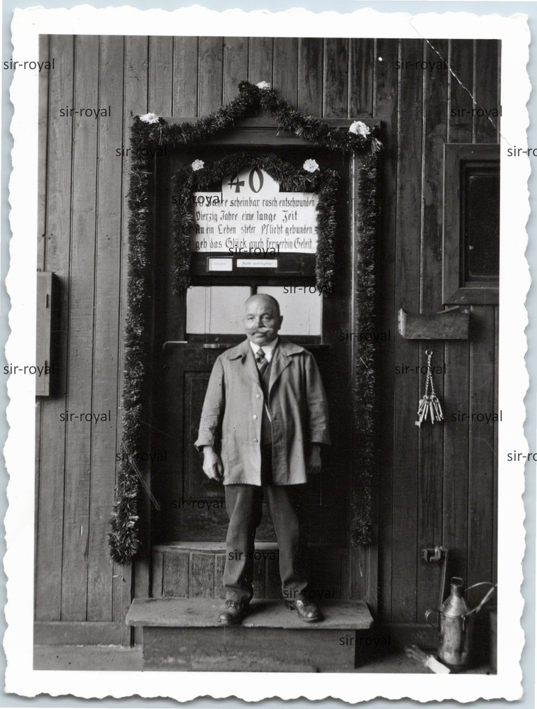 Very Old Man Has His 40th Birthday – 1930s – Photo 9x12cm