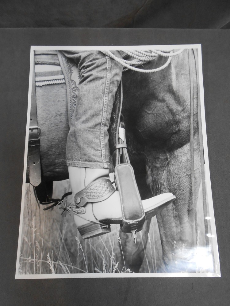 Vintage Cowboy Boot Spur Horse Abstract Art Photograph Photo Picture 11 x 14