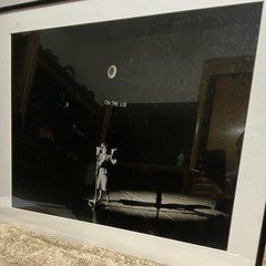 Ray Metzker “On The Air” woman on microphone Framed and Matted Photograph