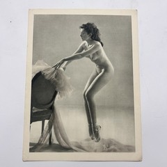 Vintage 20th Century White Black 20×30 Ballerina Art Nude Photography Print