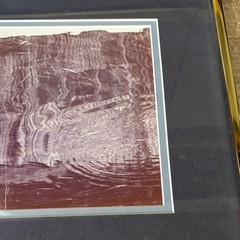 Vintage Framed Abstract Water Art Photography Print w/Gold Frame 11.5″ by 15.5″